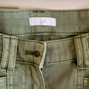 JJill cuffed ankle length low rise (boyfriend style) olive green pants size 8